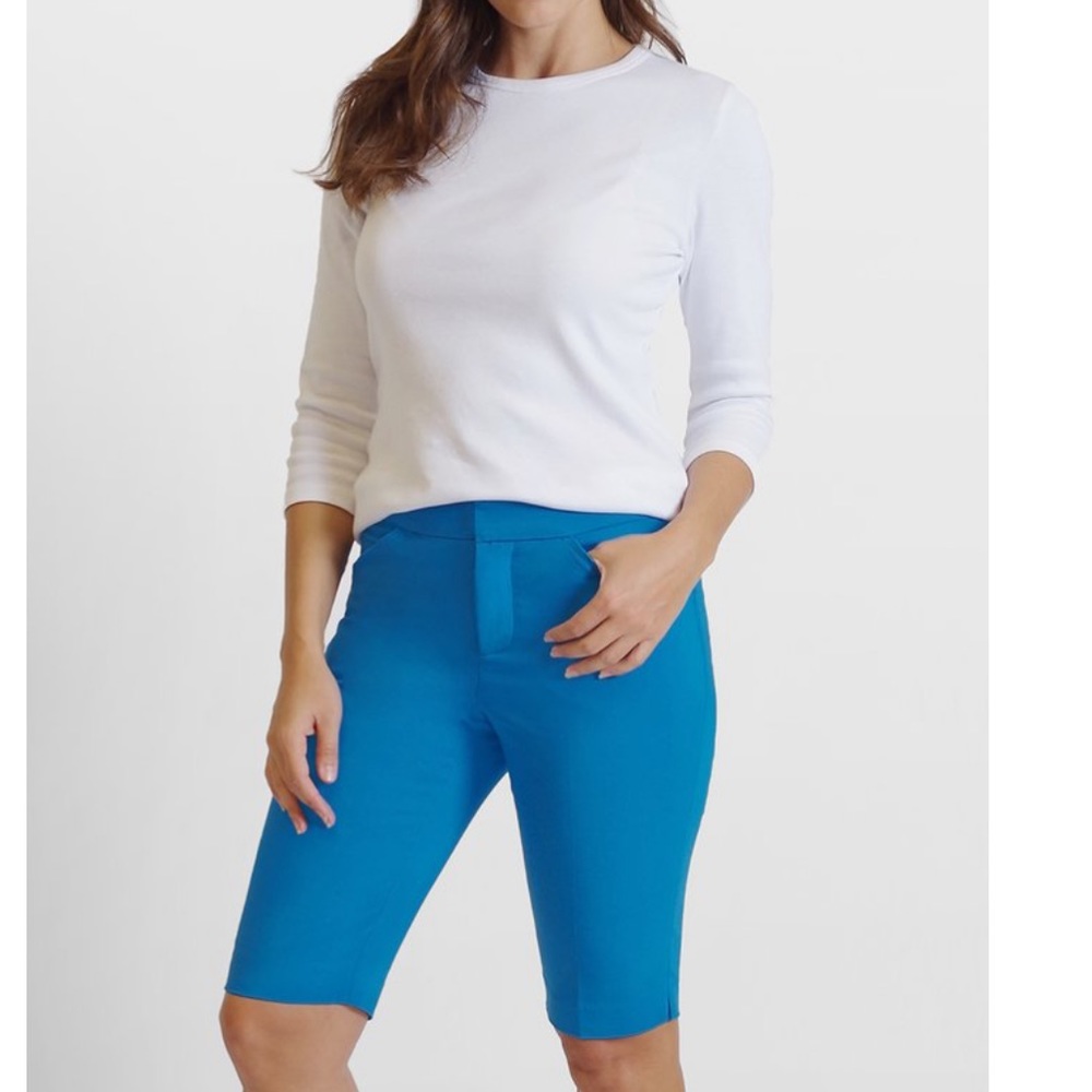 Peace of Cloth Blue Heather Bermuda Shorts